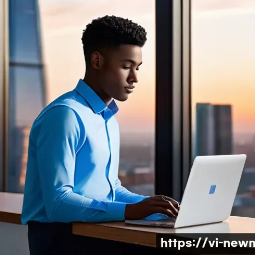 전기화학적 소재 - **Prompt 1: "The Connected Future"**
    "A young, diverse professional in their late 20s, dressed i...