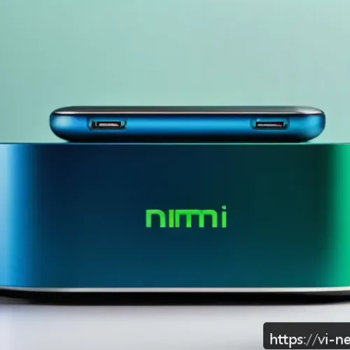 Home 31 전자소자 소재 - A futuristic smartphone charging station featuring advanced gallium nitride (GaN) semiconductor tech...