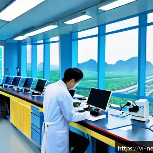 Home 30 탄소나노소재 - A high-tech laboratory scene in Vietnam showcasing advanced nano carbon battery research: scientists...