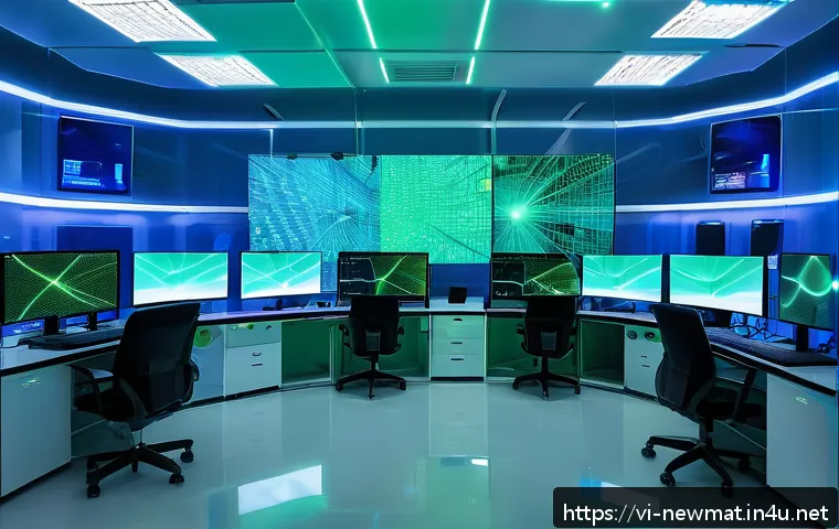 광학적 특성 소재 - A futuristic telecommunications laboratory in Vietnam, showcasing advanced optical materials used in...